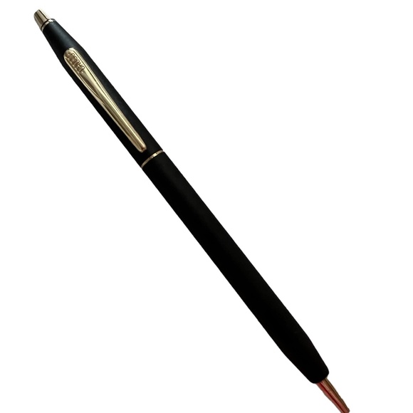 Cross ball point pen - black matte with gold trim / BLACK INK - Picture 4 of 13